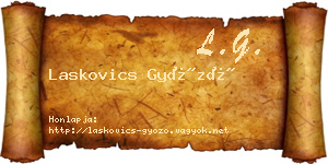 Laskovics Győző névjegykártya
